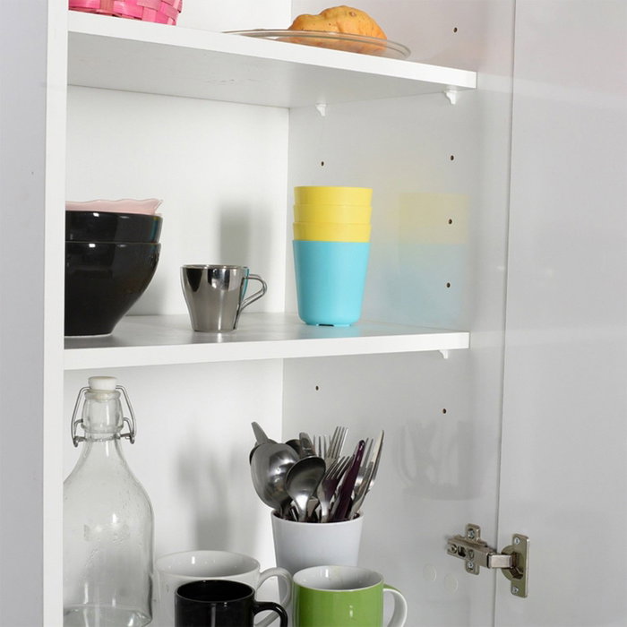 Hanah Home Armario Multiusos Blanco con Estantes y Cajón Adr-621-Pp-1